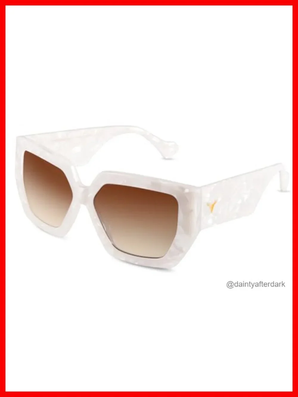 Oversized Square Acetate Sunglasses Women UV400 Retro Trendy Driving
